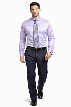 Polka Dot Dress Shirt - Lavender