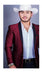 Men's Tuxedo Burgundy ~ Wine ~ Maroon Color Sharkskin Shiny Shawl Collar  Blazer ~ Sport Coat Jacket Burgundy Tuxedo