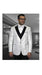 Floral White Men's Shiny Satin Dinner Jacket Blazer Paisley Sport Coat  Flashy Silky Satin Stage Fancy Stage Party Dance Jacket Fashion Tuxedo For Men