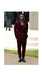Men's Burgundy ~ Wine ~ Maroon Suit  Corduroy Suit 2 Button Style + Jacket Sport coat + Pants Burgundy Suit