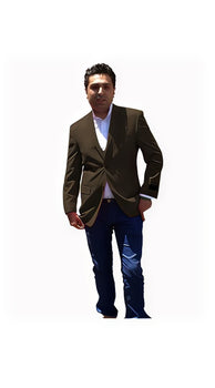 Stage Party Bright Men'S Sport Coat / Dinner Jacket Blazer Vented Dark-Gray