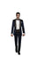 Men's Navy Blue Buttons Closure  Shawl Lapel Velvet Tuxedo