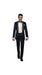 Men's Navy Blue Buttons Closure  Shawl Lapel Velvet Tuxedo