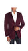 Men's Tonal Elbow Patches Cotton Corduroy Sport Coat Bordeaux