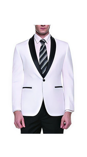 White Fashion big and tall Blazer For Men's