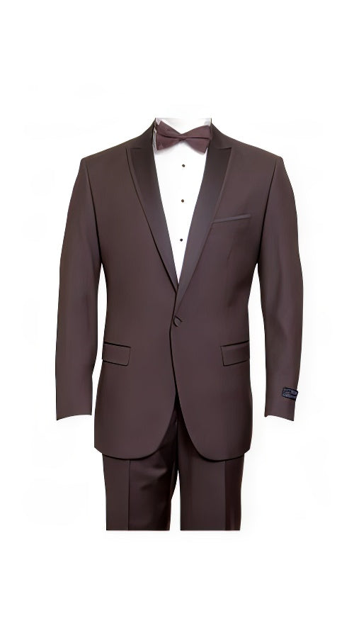 Men's Brown Western Slim Fit Cowboy Tuxedo Suit with 1-Button Front Closure and Peak Lapel – Wide Lapel Western Formal Suit - Traje Para Hombre - Image 2