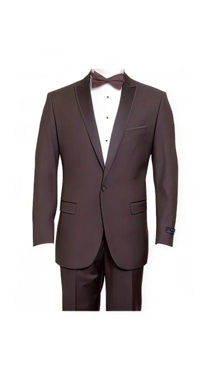 Men's Brown Western Slim Fit Cowboy Tuxedo Suit with 1-Button Front Closure and Peak Lapel – Wide Lapel Western Formal Suit - Traje Para Hombre - Image 2