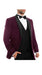 Black And Burgundy Slim Fit Wine ~ Maroon Suit For Men'S