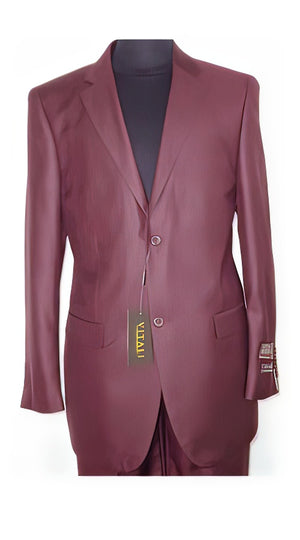 Big and Tall Size 56 to 72 2-Button Suit Textured Patterned Sport Coat Fabric Burgundy ~ Maroon Suit  ~ Wine Color Burgundy Suit