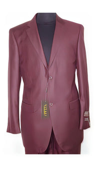 Big and Tall Size 56 to 72 2-Button Suit Textured Patterned Sport Coat Fabric Burgundy ~ Maroon Suit  ~ Wine Color Burgundy Suit