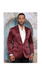 Mens Cowboy Blazer - Western Sport Coat in Color Burgundy