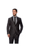 West End Men'S Young Look 1 Button Charcoal Slim Fit Satin Shawl Collar Tuxedo