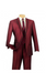 Men'S One Button Slim Fit Tuxedo Shawl Satin Trim Lapel Black And Burgundy Maroon Suit Burgundy Tuxedo