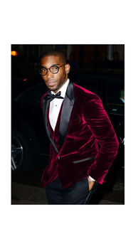 Men'S Burgundy Velvet ~ Crushed Velour Tuxedo Men'S Blazer Jacket ~ Sport Coat Burgundy Tuxedo