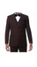 Men'S Wine Maroon/Burgundy Side Vents And Flat Front Style Pants Burgundy Tuxedo