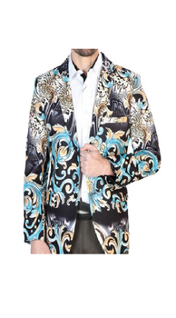 Saco Vaquero Marca El Senor de los Cielos Azul y Oro GEN