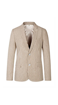 Men's Medium  Brown 2 Button seersucker ~ sear sucker Sport Coat Cheap Priced Blazer Jacket For Men Online