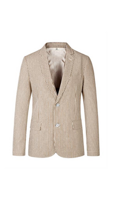 Men's Medium  Brown 2 Button seersucker ~ sear sucker Sport Coat Cheap Priced Blazer Jacket For Men Online