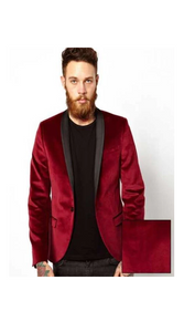 Men'S Dinner Jacket Black And Burgundy ~ Wine ~ Maroon Suit & Black Lapel Fashion Tuxedo For Men Burgundy Tuxedo