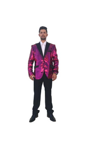 Pink ~ Fuchsia Sequin Blazer Dinner Jacket & Shawl Tuxedos
