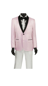 Men'S Fashion Blazer ~ Sport Coat ~ Tuxedo Pink Dinner Jacket