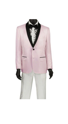 Men'S Fashion Blazer ~ Sport Coat ~ Tuxedo Pink Dinner Jacket