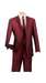 Men'S One Button Slim Fit Black And Burgundy ~ Wine ~ Maroon Suit