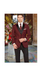 Men'S Peak Lapel Slim Fit Black And Burgundy ~ Wine ~ Maroon Color 1 Button Satin Vest Arlan Tuxedo With Black Pant Burgundy Tuxedo