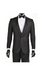 Men'S Black One Button Slim Fit Velvet Paisley Suit
