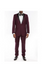 One Button Peak Framed Lapel Slim Fit Tuxedo For Men Black And Burgundy ~ Wine ~ Maroon Suit Burgundy Tuxedo