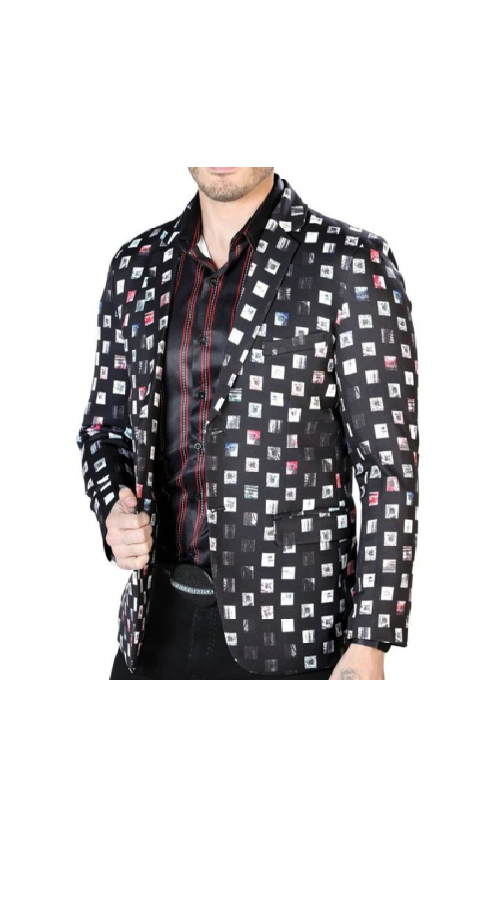 Saco Vaquero Marca El Senor de los Cielos Color Negro GEN