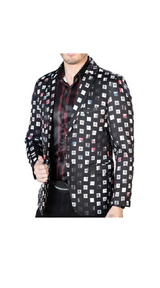 Saco Vaquero Marca El Senor de los Cielos Color Negro GEN