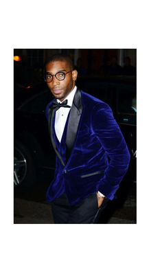 Alberto Nardoni Brand Men's Dark Navy Velvet Tuxedo Men's blazer ~ Sport coat