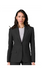 Two Button Solid Pattern Women Blazer In Charcoal