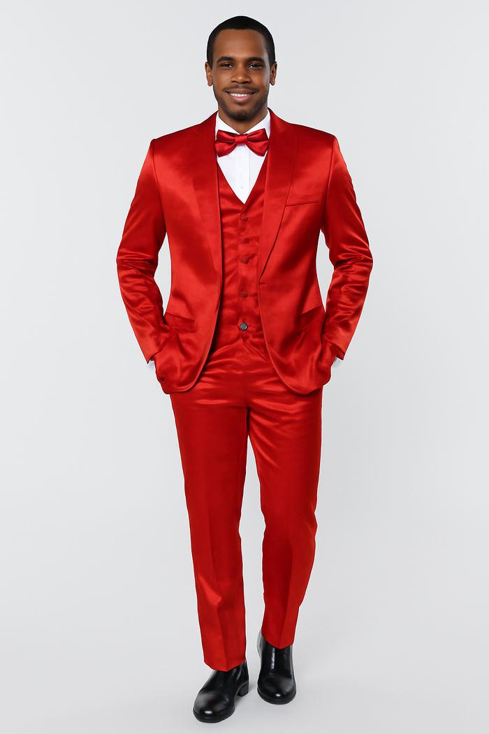 Mens Shiny Sharkskin Suit  Modern Fit