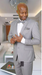 Mens Silver Suit Mens Solid Light Color & Weight  Silver Gray ~ Grey 2 Button  Suit
