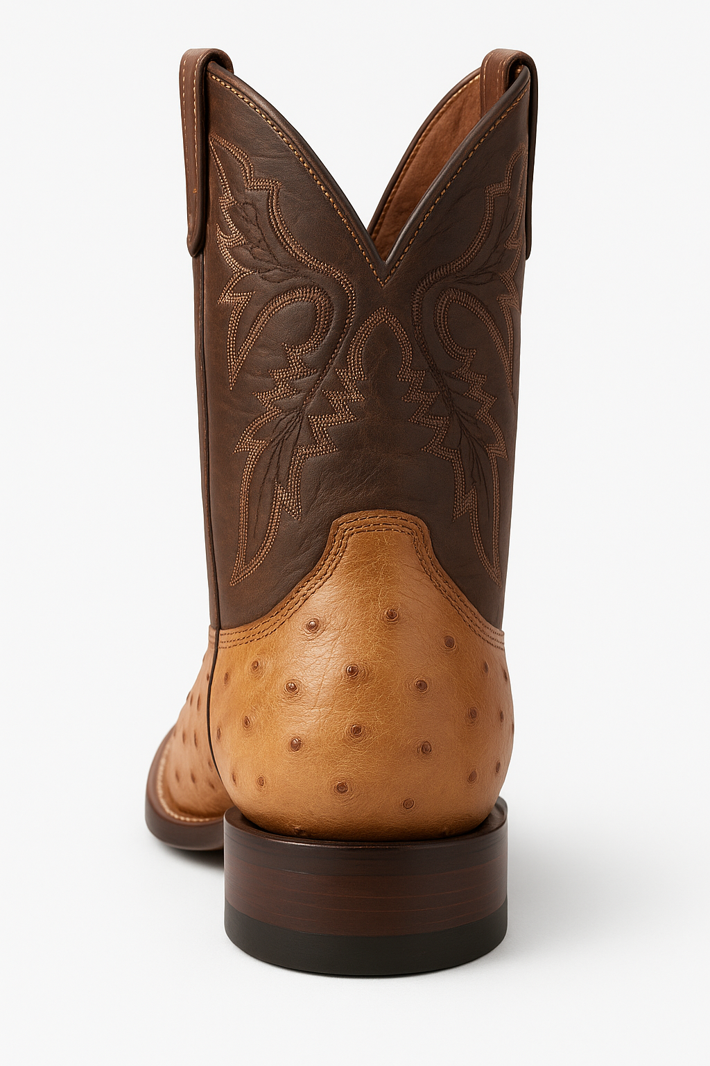 Dan Post Men's Alamosa Full Quill Ostrich Square Toe Boots - Sand - Image 5