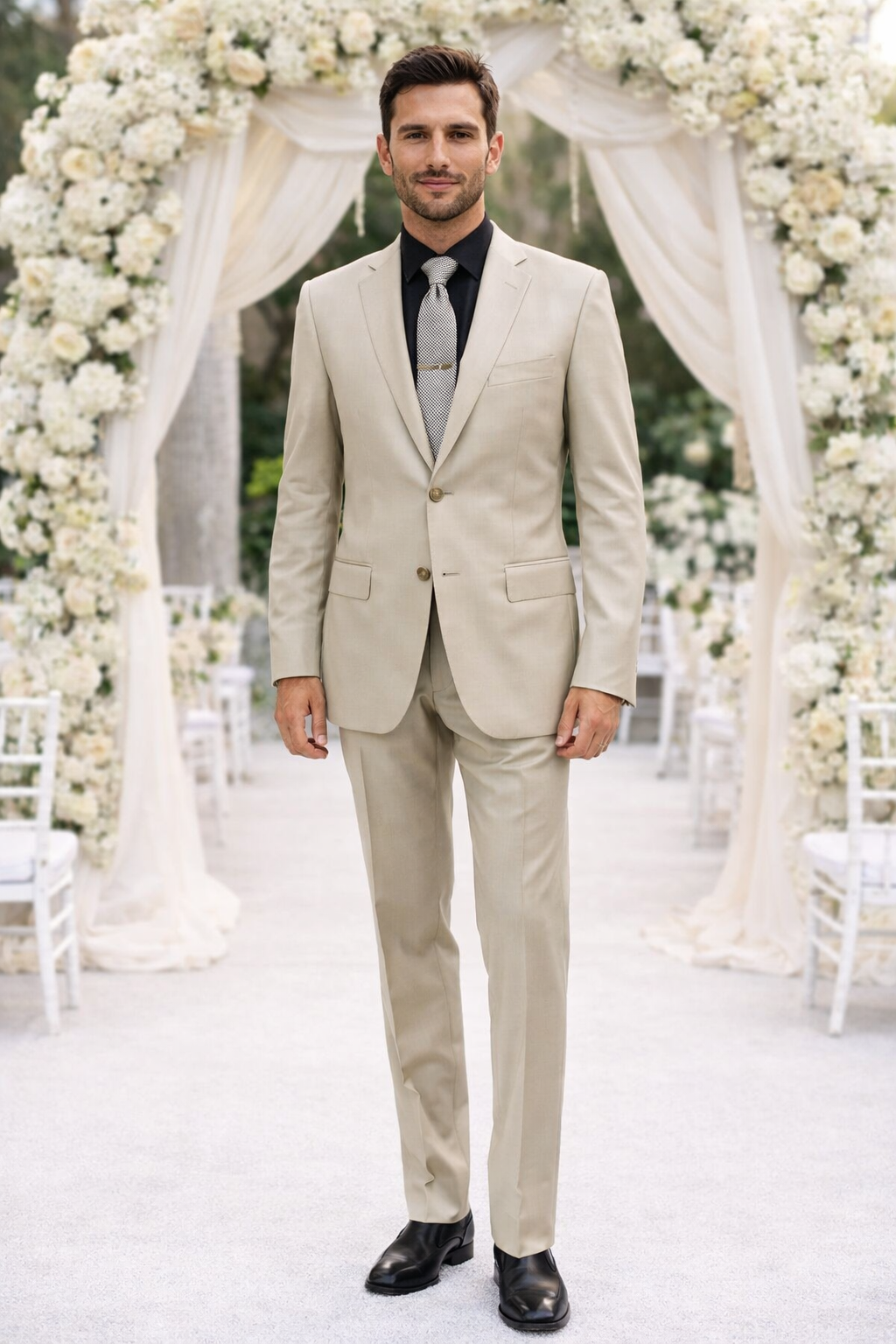 Galante Uomo Made in Italy Beige Suit - Image 6