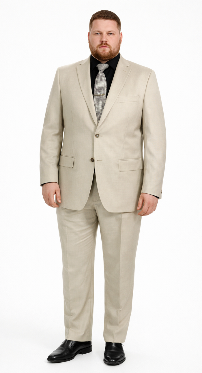 Galante Uomo Made in Italy Beige Suit - Image 4