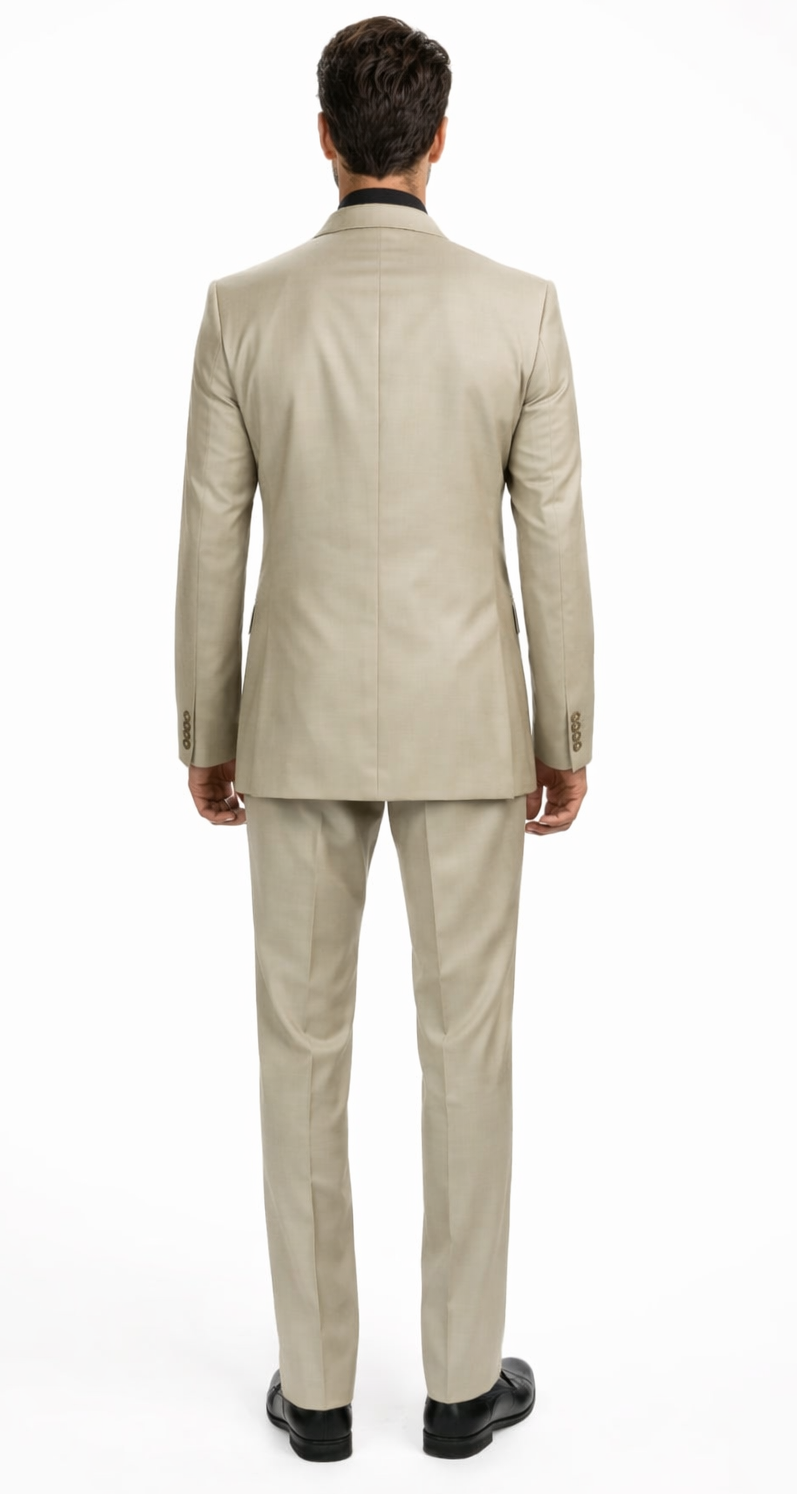 Galante Uomo Made in Italy Beige Suit - Image 2