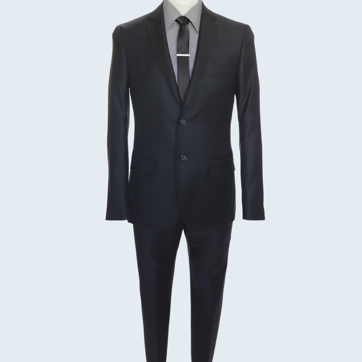 Galante Uomo Made in Italy Wool Black Suit - Image 8