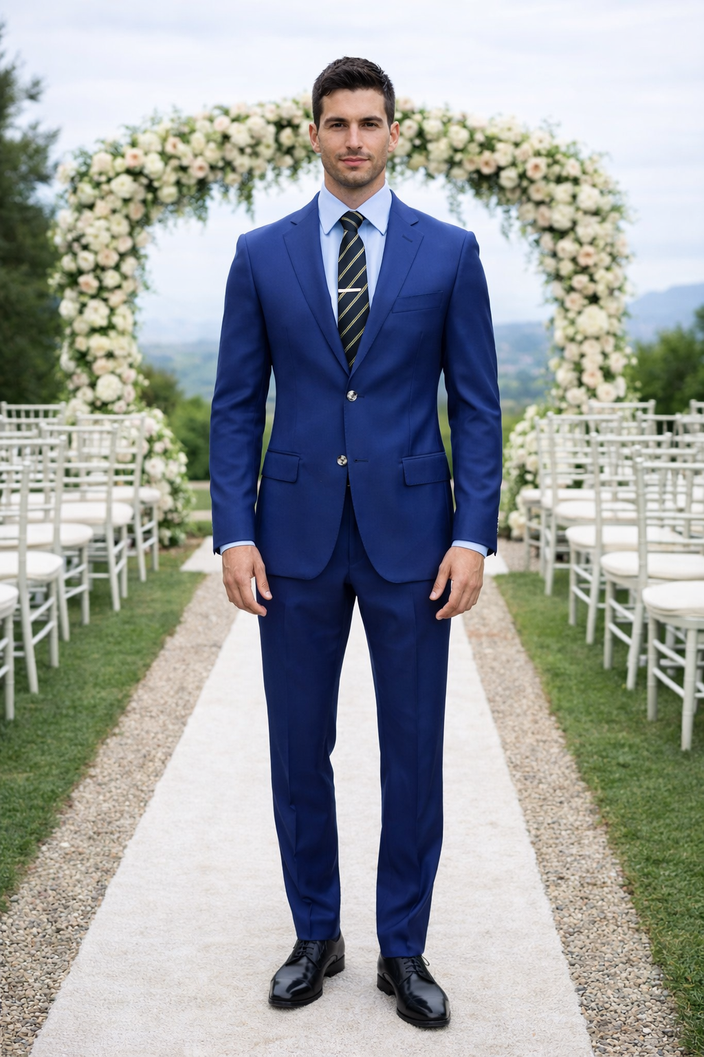 Galante Uomo Made in Italy Blue Suit - Image 6