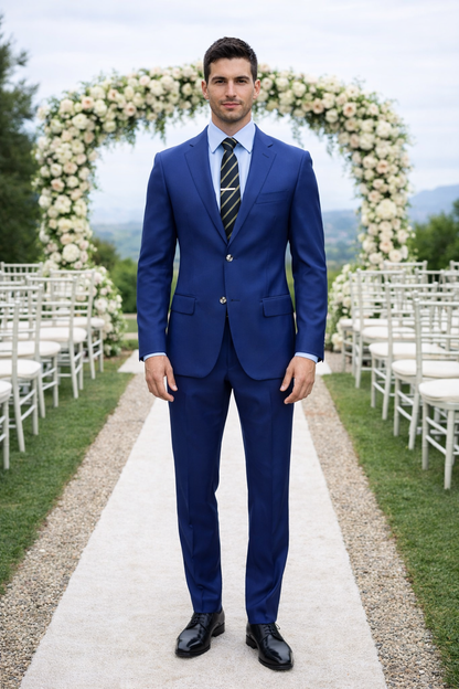 Galante Uomo Made in Italy Blue Suit - Image 6