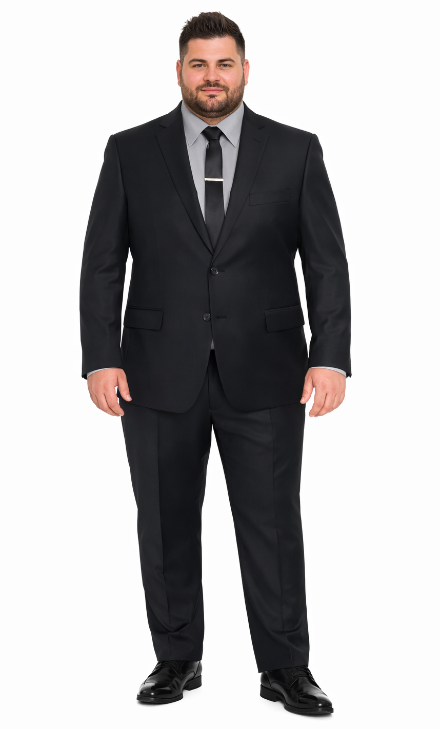 Galante Uomo Made in Italy Wool Black Suit - Image 5
