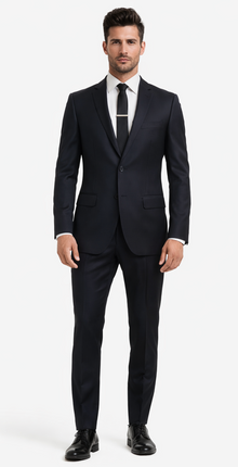 Galante Uomo Made in Italy Wool Black Suit