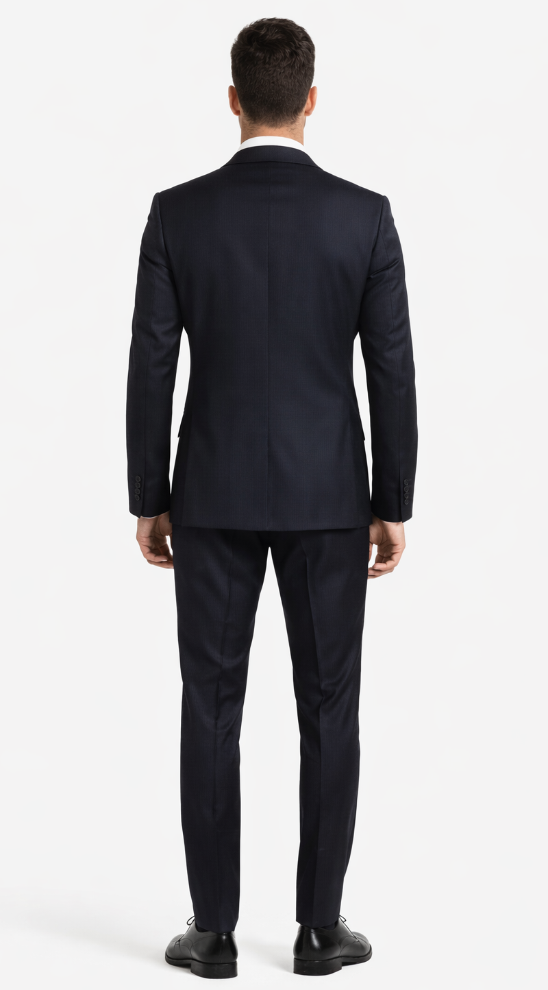 Galante Uomo Made in Italy Wool Black Suit - Image 2