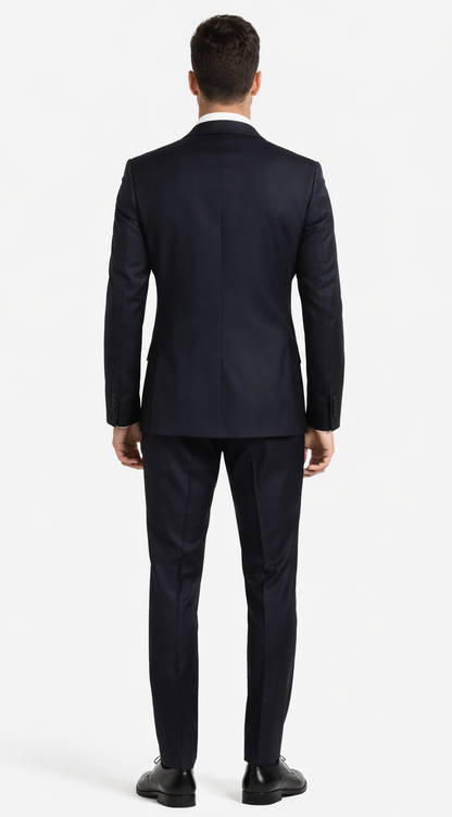 Galante Uomo Made in Italy Wool Black Suit - Image 2
