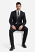 Galante Uomo Made in Italy Wool Black Suit