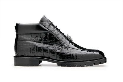 Belvedere Gallardo Black Alligator Luxury Dress Shoe