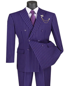 1920s Mens Suit - 1920s Mens Outfit - 1920s  costume  Bold Pinstripe Wide Suit in Purple - Men's Tuxedo USA